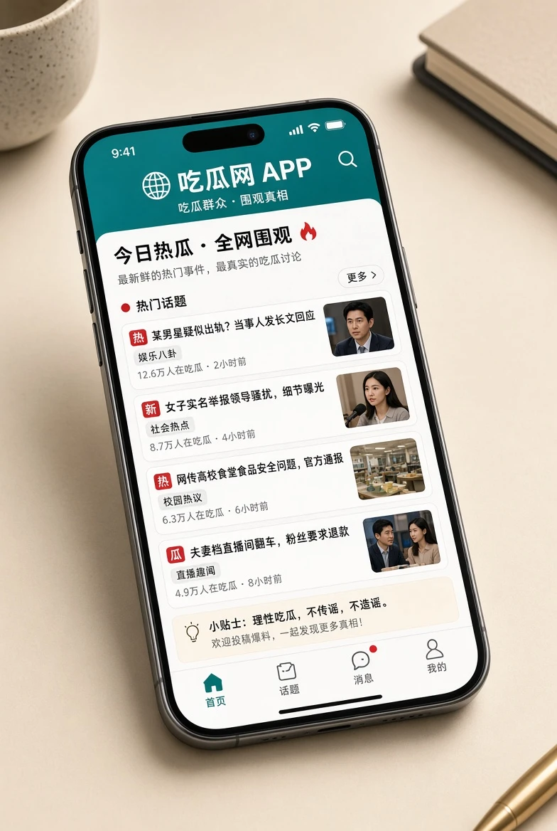 吃瓜网移动端内容服务主题画面